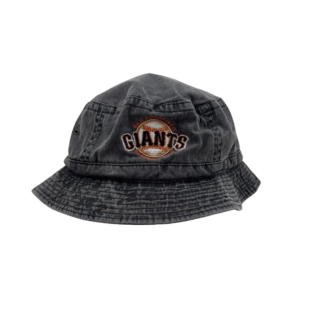 Vintage San Francisco Giants Bucket Hat Cap 7-3/8 Gray MLB Baseball Embroidered